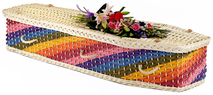Rainbow Willow Traditional Biodegradable Coffin